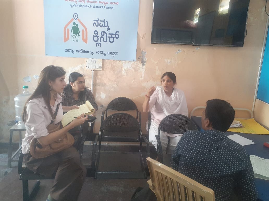 A health education session under way at a neighbourhood clinic in Bangalore