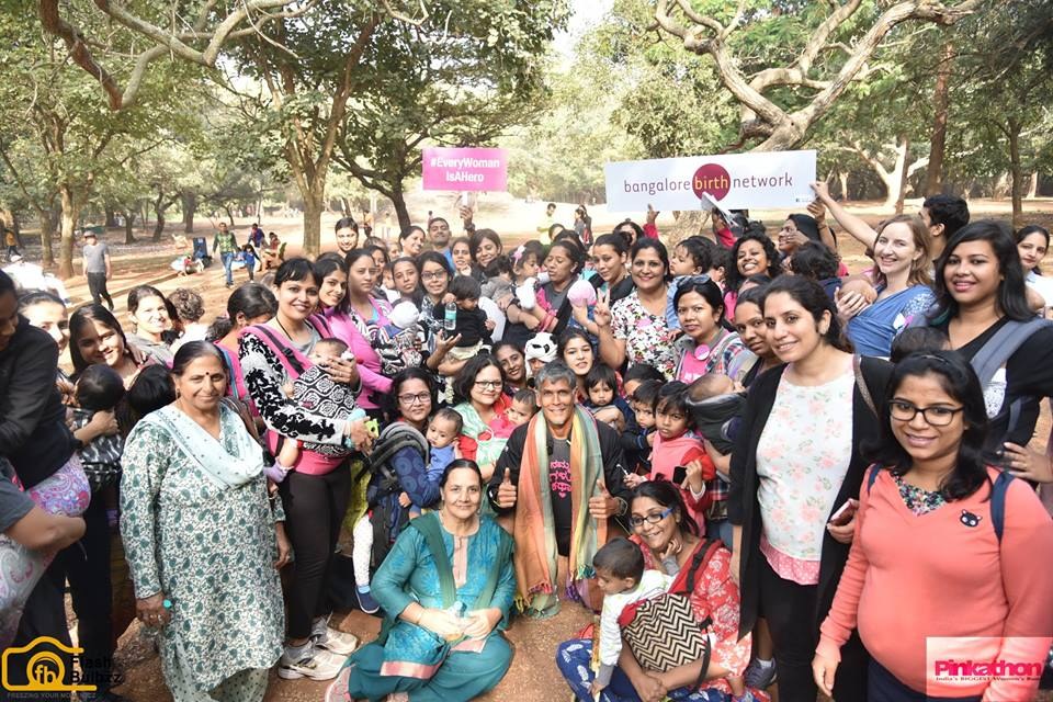 BBN members and volunteers holding the network banner at a community walk